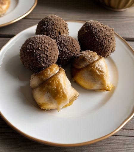 Truffle Stuffed Chicken Legs in Puff Pastry With Candied recipe image