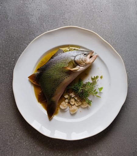Truites Au Bleu (Trout Cooked in Court Bouill recipe image