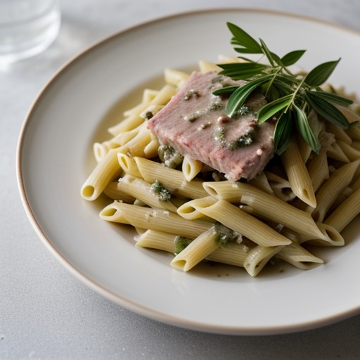 Tuna Lemon Caper Sauce Over Penne (10.5 PTS recipe image