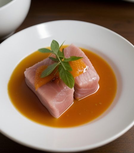 Tuna Sashimi With Orange Glaze recipe image