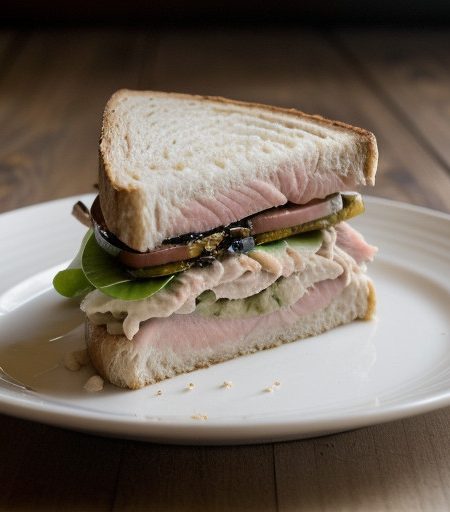 Tuna Steak and Vegetable Sandwiches - Bon Appetit recipe image