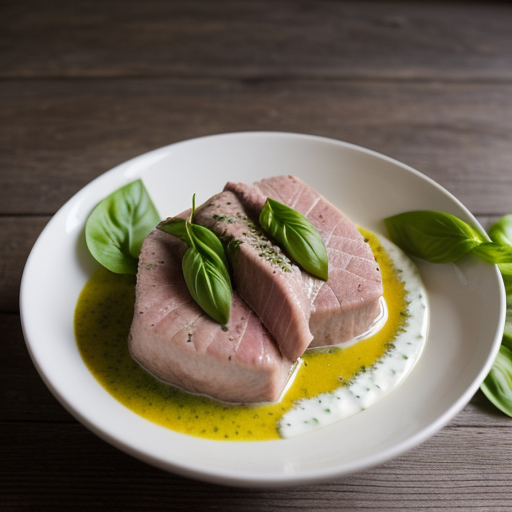Tuna Steaks With Basil Sauce recipe image