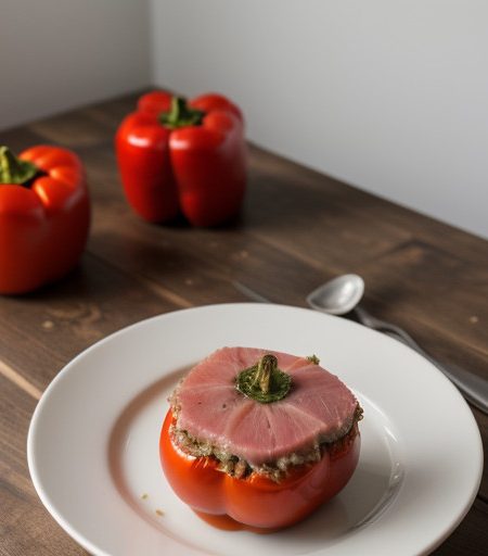 Tuna Stuffed Bell Peppers recipe image