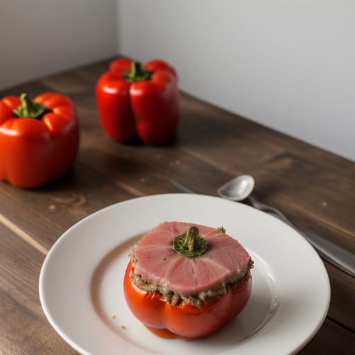 Tuna Stuffed Bell Peppers recipe image