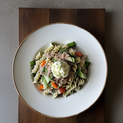 Tuna Vegetable Pasta Salad recipe image