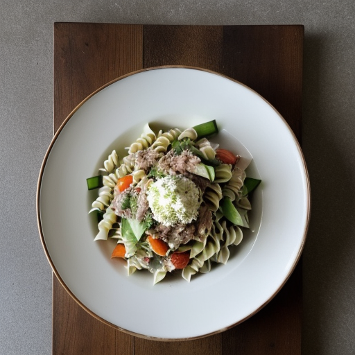 Tuna Vegetable Pasta Salad recipe image