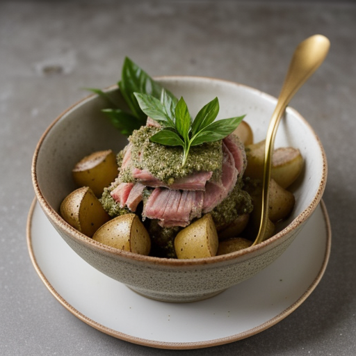 Tuna and Potatoes a La Pesto recipe image