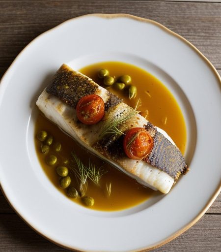 Turbot With Fennel~ Tomatoes~ Olives~ And recipe image