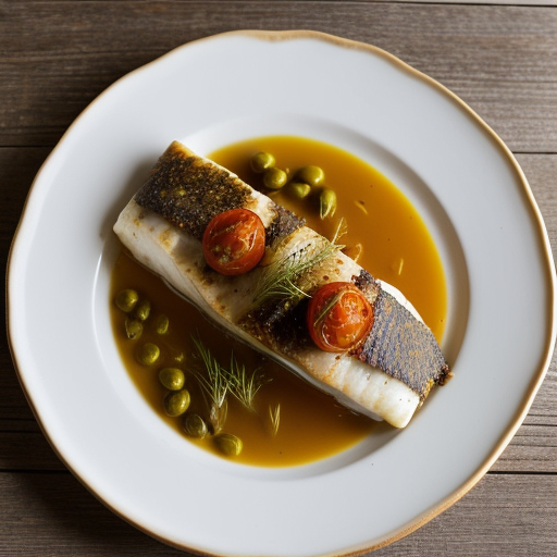 Turbot With Fennel~ Tomatoes~ Olives~ And recipe image