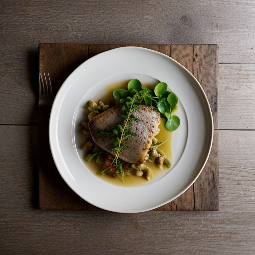 Turbot With Watercress and Pickled Walnuts recipe image