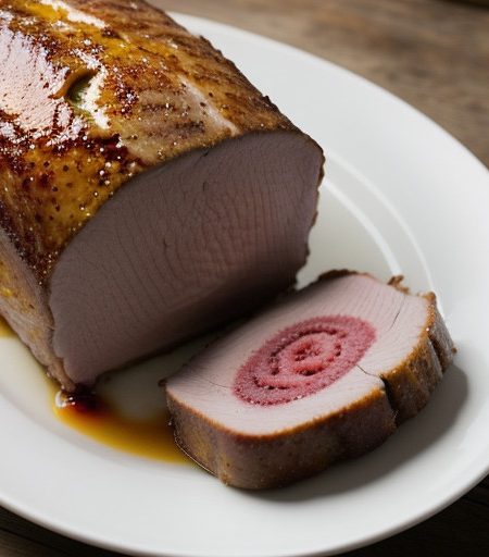 Turkey Breast With Orange-Raspberry Glaze recipe image
