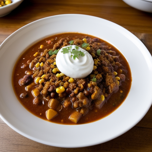 Turkey Chili With Corn Toast Points recipe image