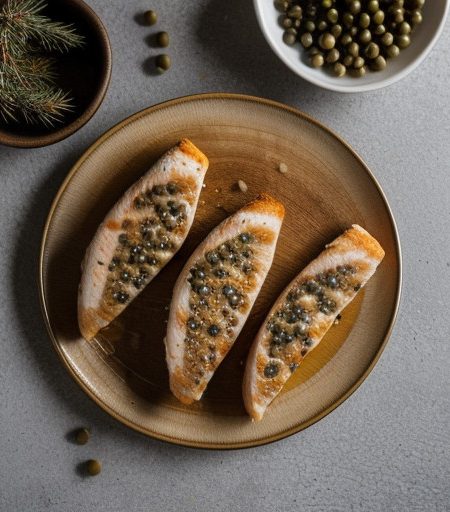 Turkey Fillets With Pine Nuts, Capers and Raisins recipe image