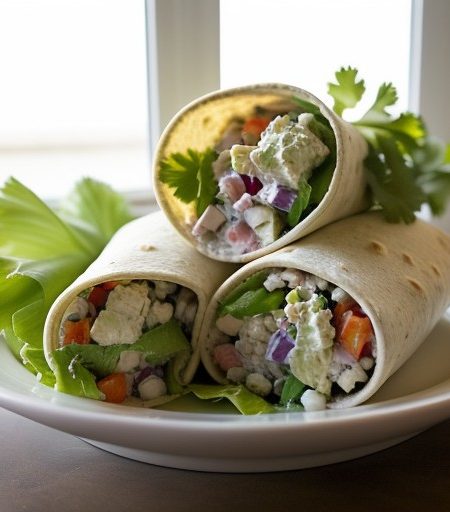 Turkey Salad Burritos recipe image