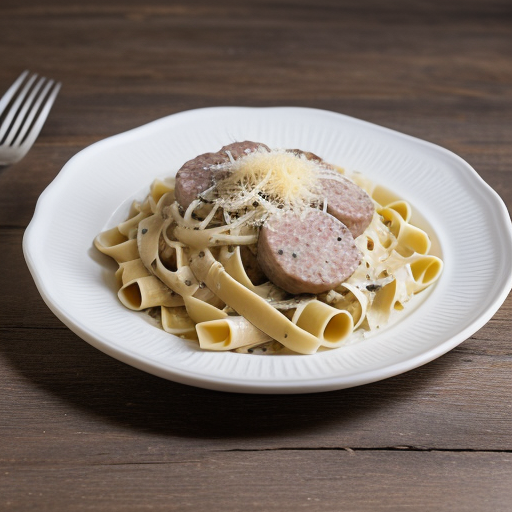 Turkey Sausage-Fettucine Alfredo recipe image