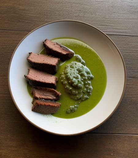 Turkey Slices With Green Peppercorn Sauce recipe image