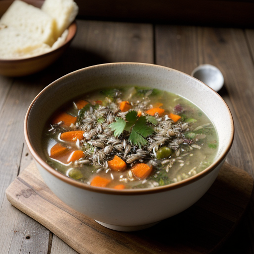 Turkey Soup With Wild Rice & Dried Corn recipe image