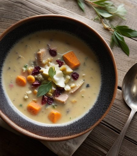 Turkey-and-Cranberry Chowder recipe image