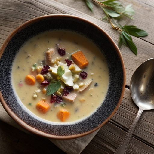 Turkey-and-Cranberry Chowder recipe image