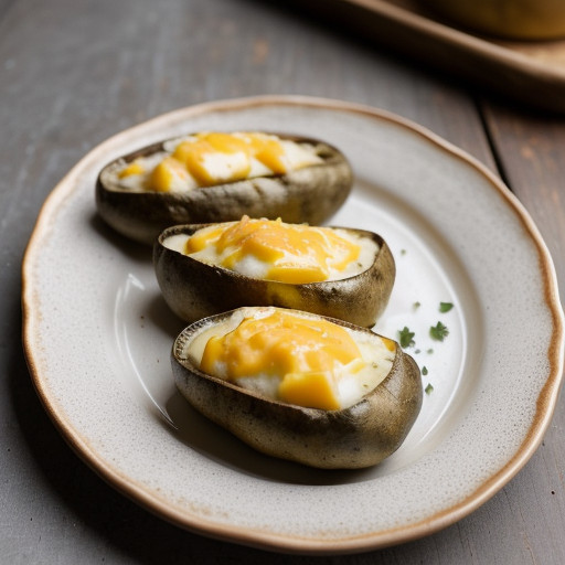 Twice-Baked Potatoes With Cheese and Chilies recipe image