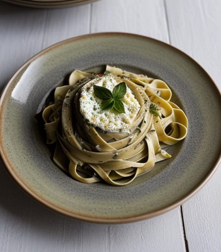 Two-Cheese Fettuccine Primavera recipe image
