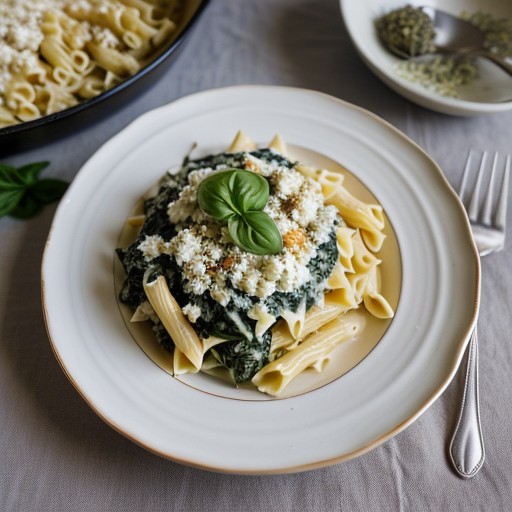 Two-Cheese Pasta Florentine recipe image