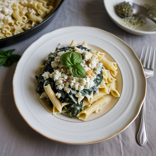 Two-Cheese Pasta Florentine recipe image