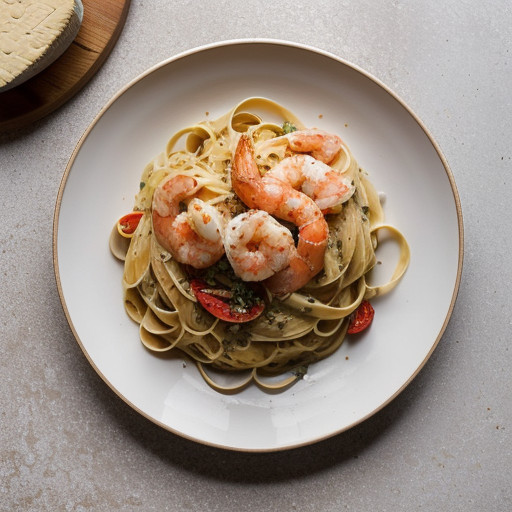 Two Cheese Seafood Linguine recipe image