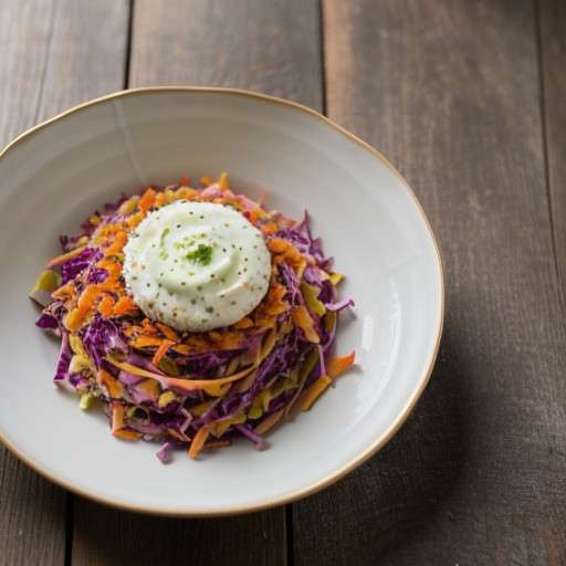 Two-Tone Slaw in a Cabbage Bowl recipe image