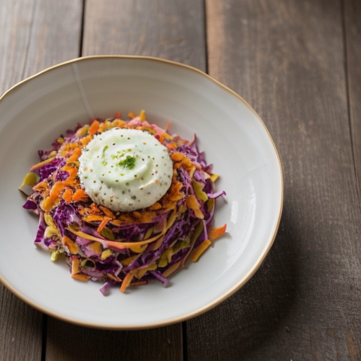 Two-Tone Slaw in a Cabbage Bowl recipe image