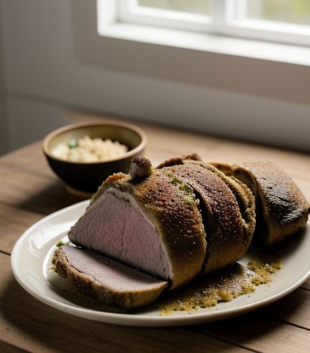 Uaineoil Faoi Chrusta (Crusty Roast Lamb recipe image
