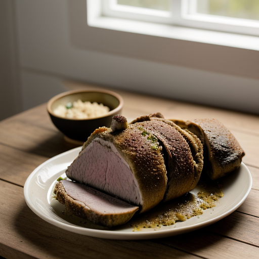 Uaineoil Faoi Chrusta (Crusty Roast Lamb recipe image