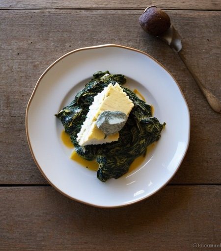 Uberbackener Spinat Mit Kase (Baked Spinach With Cheese recipe image