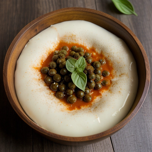Uncooked Tomato Sauce With Olives & Mozzarell recipe image