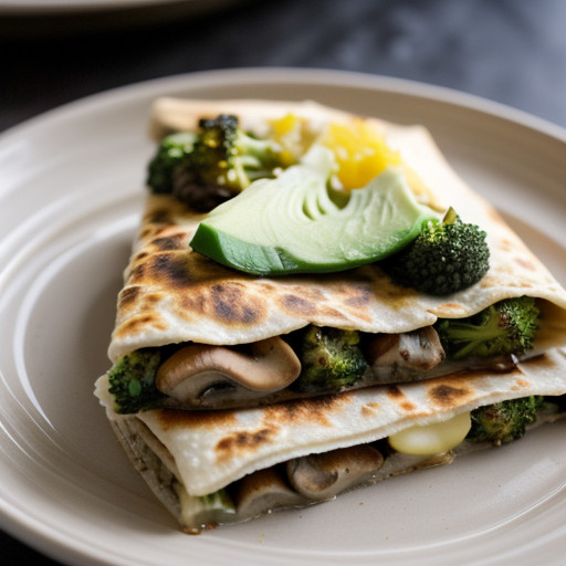 Unicorn's Broccoli & Mushroom Quesadillas recipe image