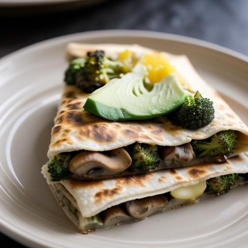 Unicorn's Broccoli & Mushroom Quesadillas recipe image