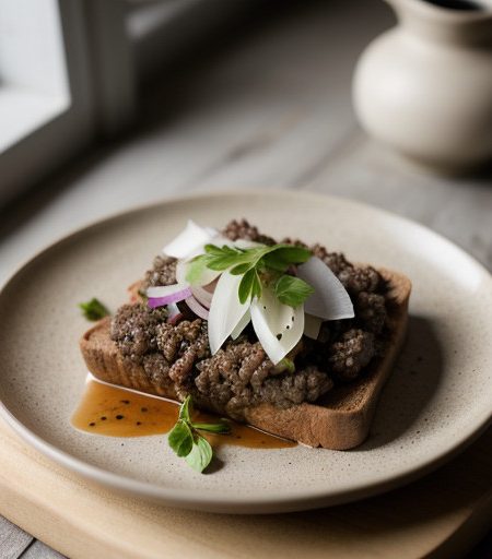 Us Navy Minced Beef on Toast for 10 Servings recipe image