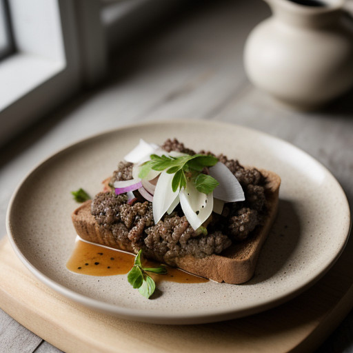 Us Navy Minced Beef on Toast for 10 Servings recipe image
