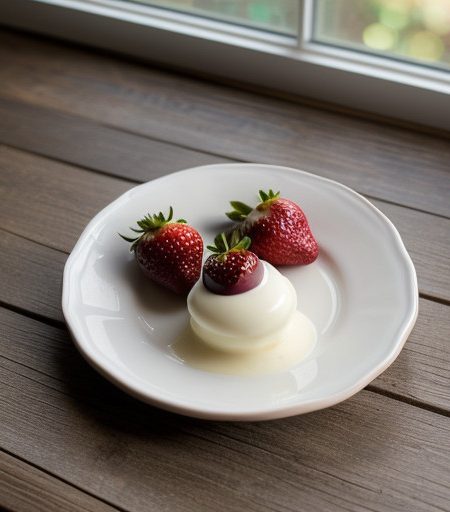 Vanilla & Chocolate Covered Strawberries recipe image