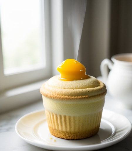 Vanilla Souffle With Flaming Grand Marnier recipe image