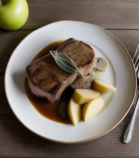 Veal Chops & Apples & Calvados recipe image