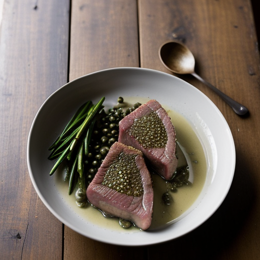 Veal Chops With Anchovy and Caper Sauce recipe image