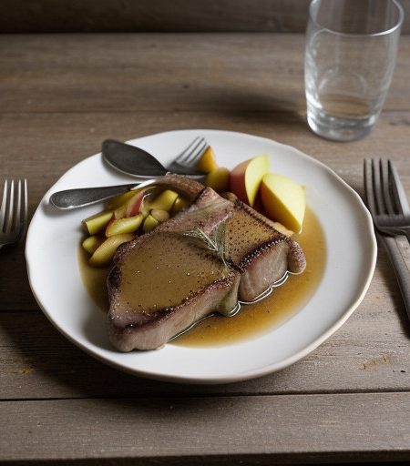 Veal Chops With Apples & Calvados recipe image