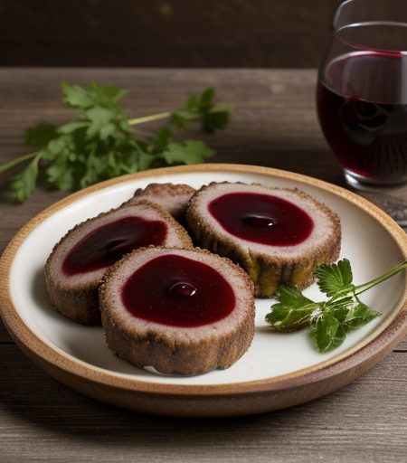 Veal Cutlets With Cherry Sauce recipe image