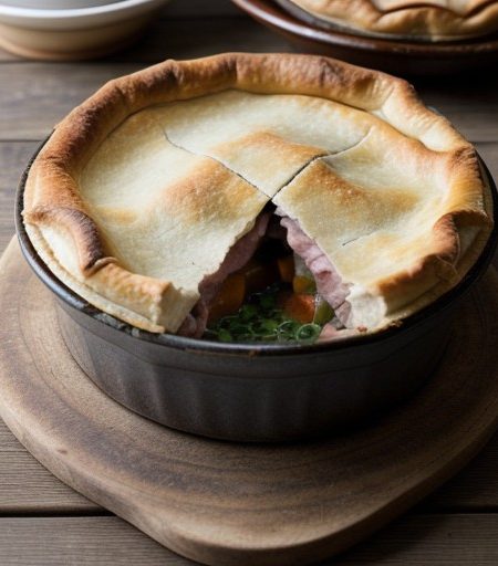 Veal-Ham Pot Pie^ recipe image