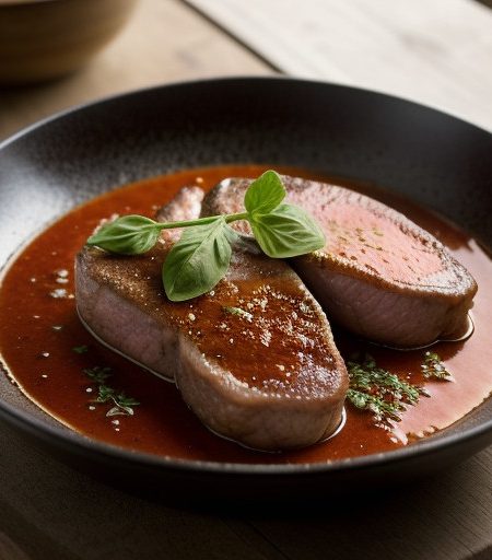 Veal Loin Chops With Double Tomato Sauce recipe image