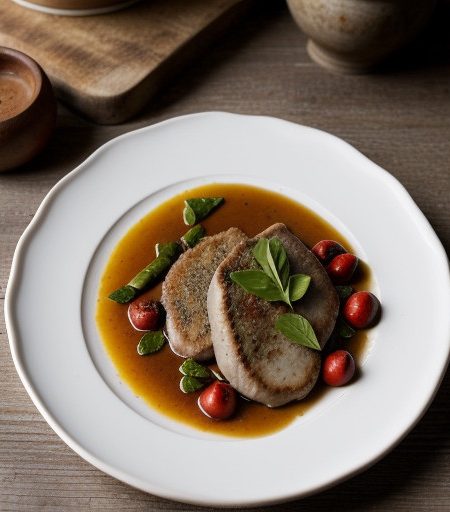 Veal Scaloppine With Chianti recipe image