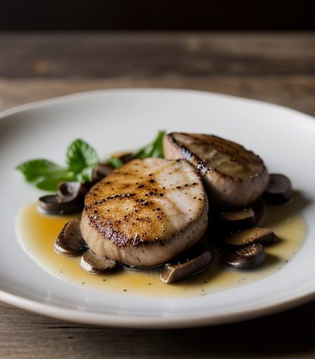 Veal Scaloppine With Fresh Shiitake Mushroom recipe image