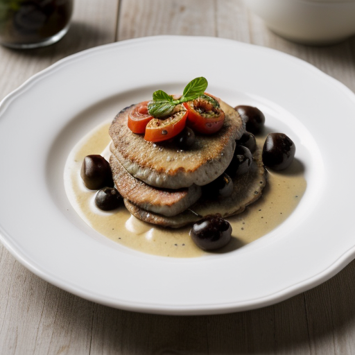 Veal Scaloppine With Tomatoes & Olives recipe image