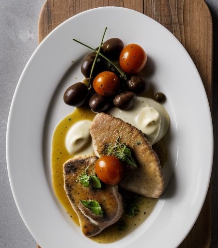 Veal Scaloppine With Tomatoes and Olives recipe image